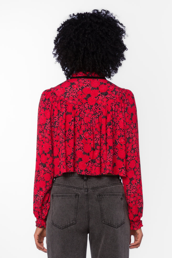 Sinclair Ruby Blossom Blouse - Tops - Velvet Heart Clothing