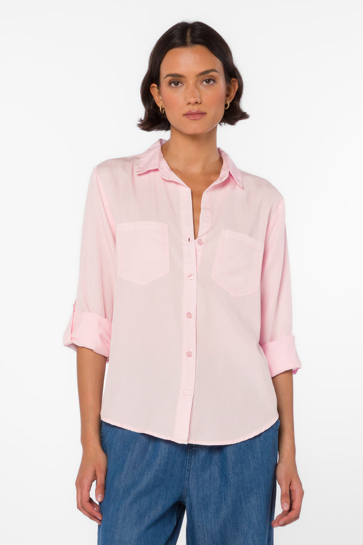 Sirena Frosty Pink Shirt - Tops - Velvet Heart Clothing