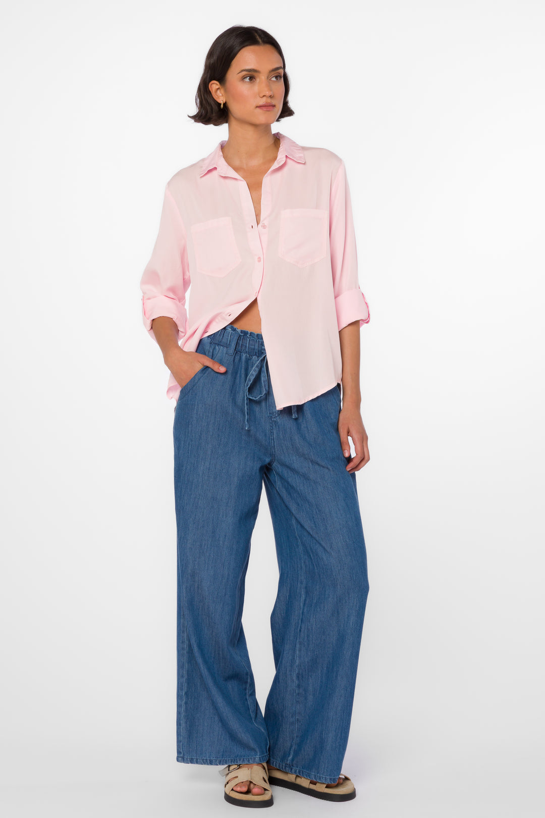 Sirena Frosty Pink Shirt - Tops - Velvet Heart Clothing