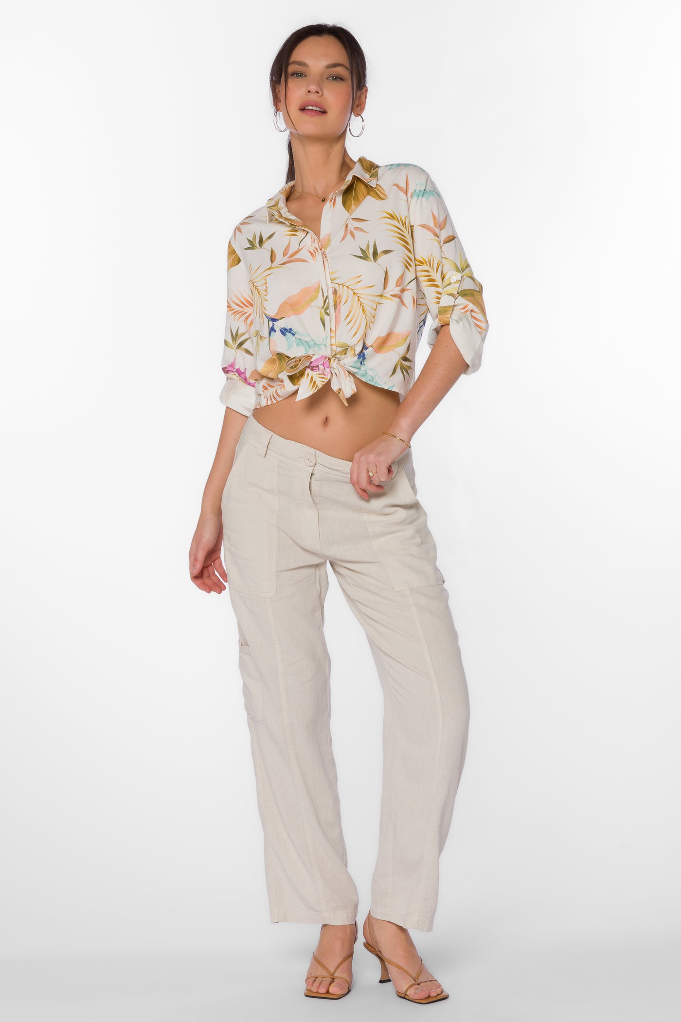 Solange Vintage Tropical Shirt - Tops - Velvet Heart Clothing