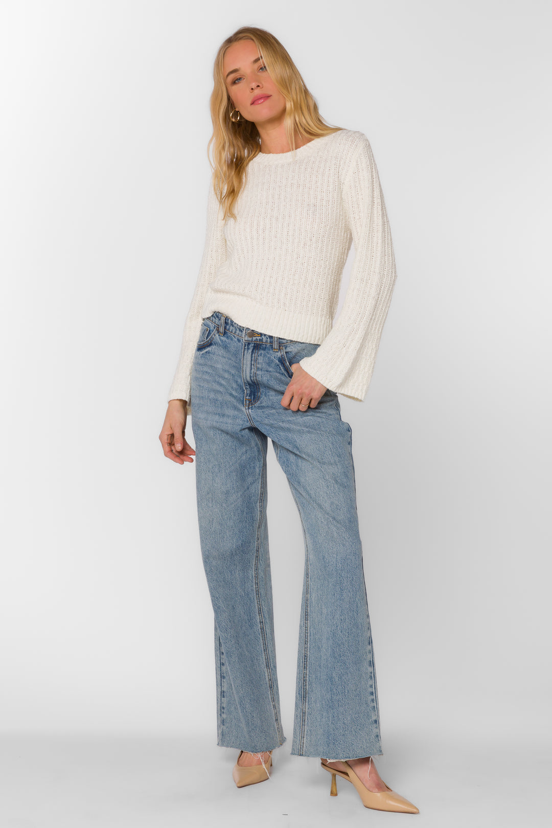 Solvang Optic White Sweater - Sweaters - Velvet Heart Clothing