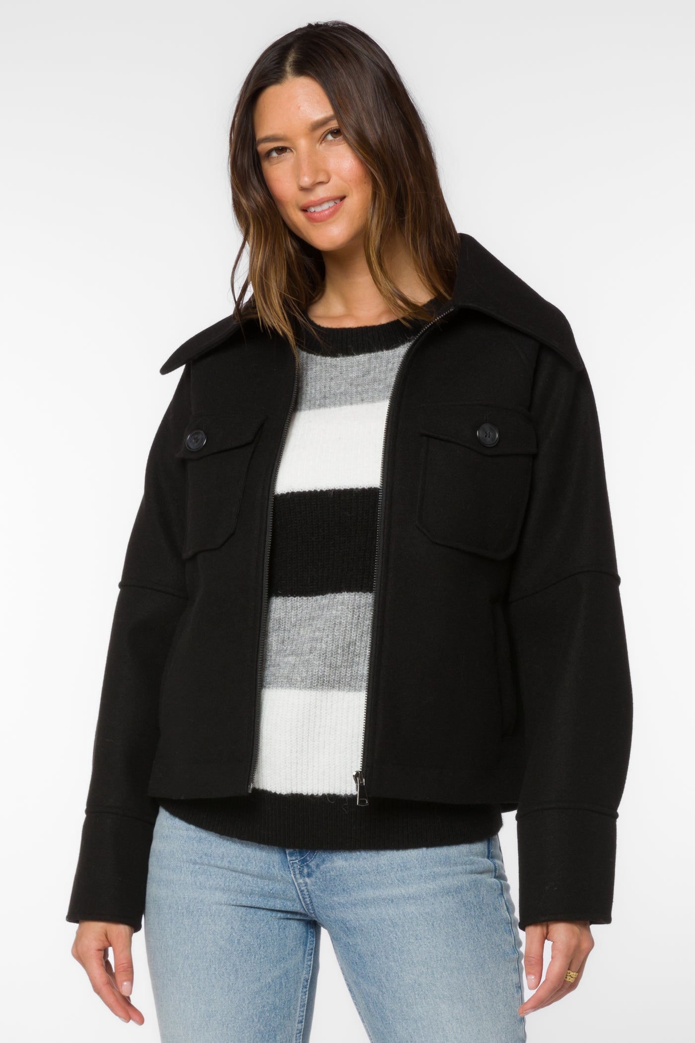 Stassi Black Jacket - Jackets & Outerwear - Velvet Heart Clothing