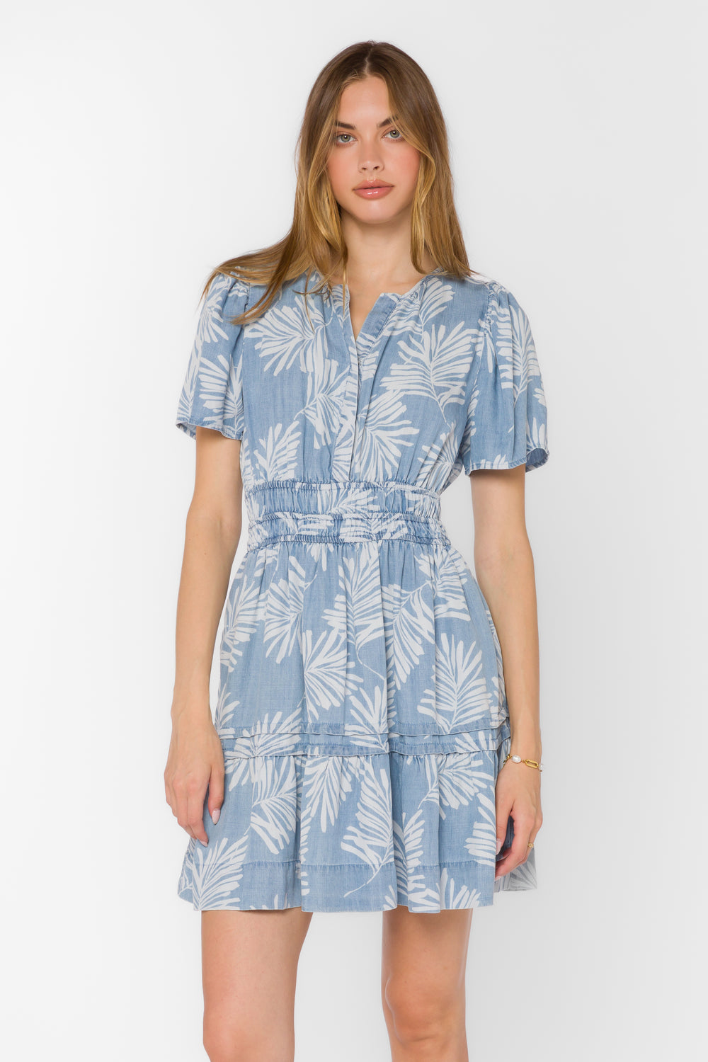 Stilla Palm Leaf Dress - Dresses - Velvet Heart Clothing