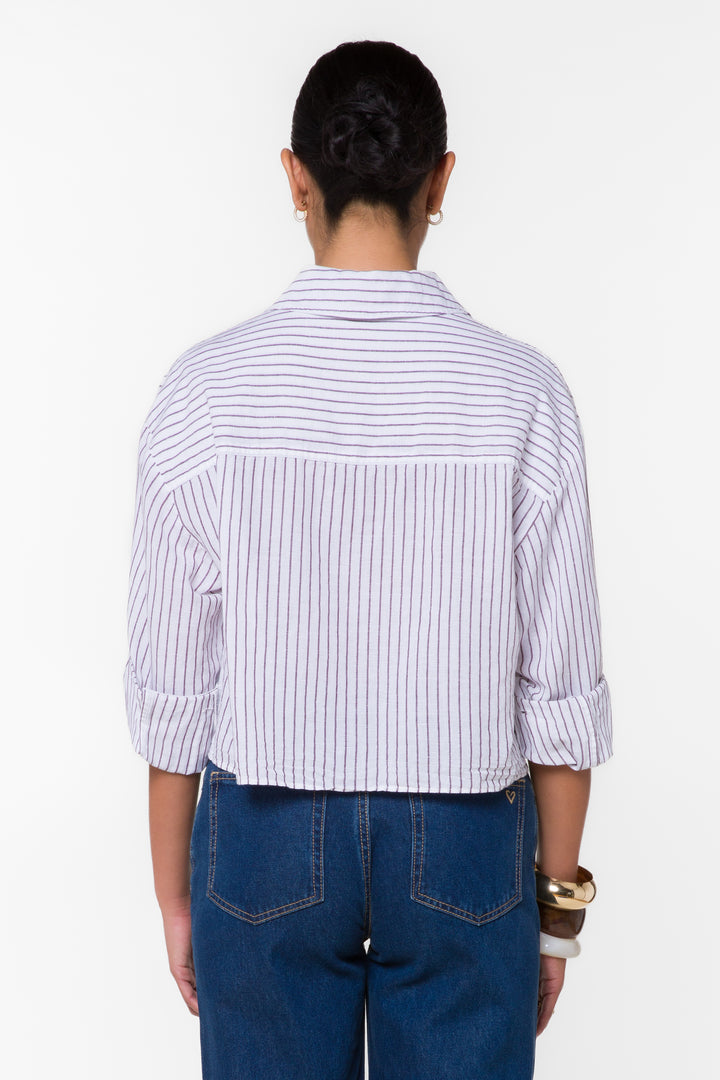 Stormi Berry Stripe Shirt