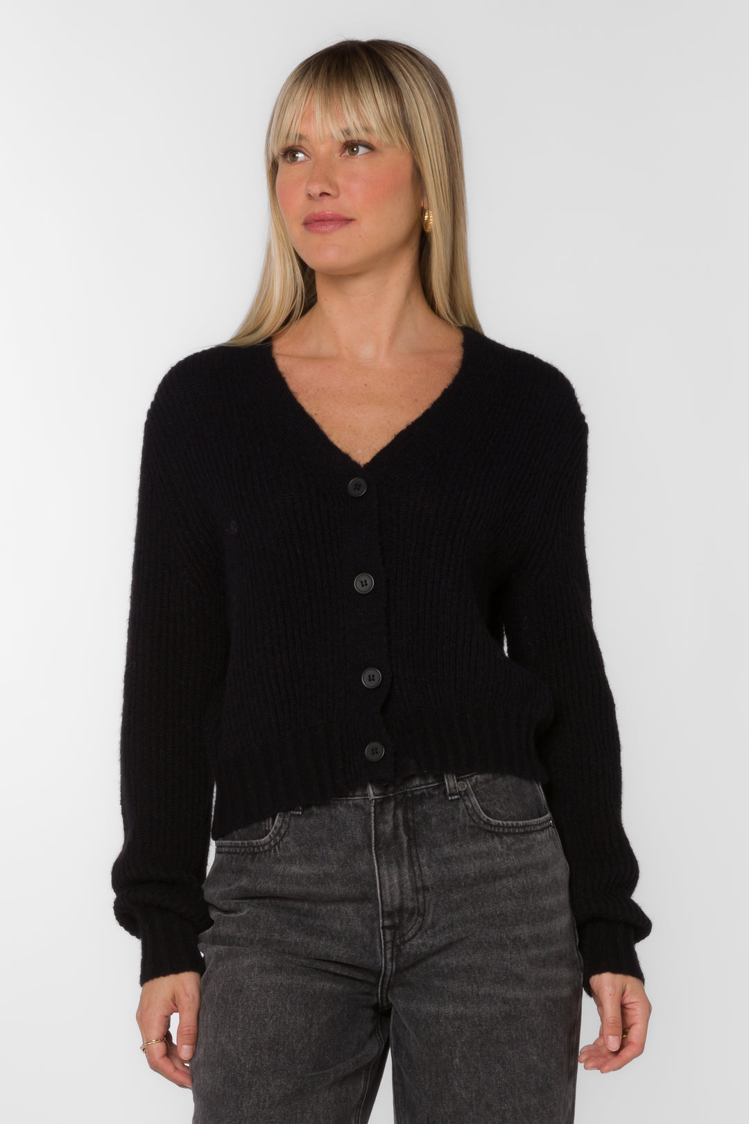 Sunshine Black Cardigan - Sweaters - Velvet Heart Clothing