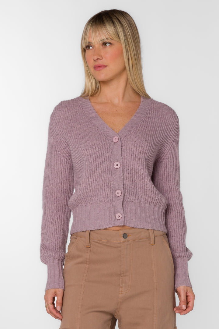 Sunshine Muted Mauve Cardigan - Sweaters - Velvet Heart Clothing