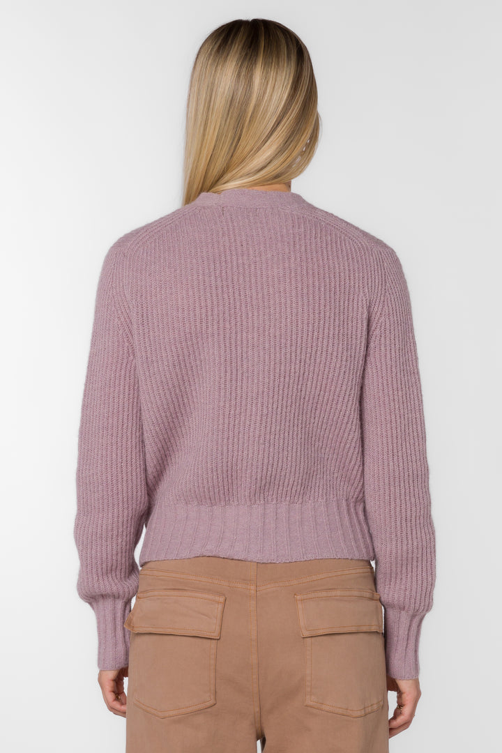 Sunshine Muted Mauve Cardigan - Sweaters - Velvet Heart Clothing