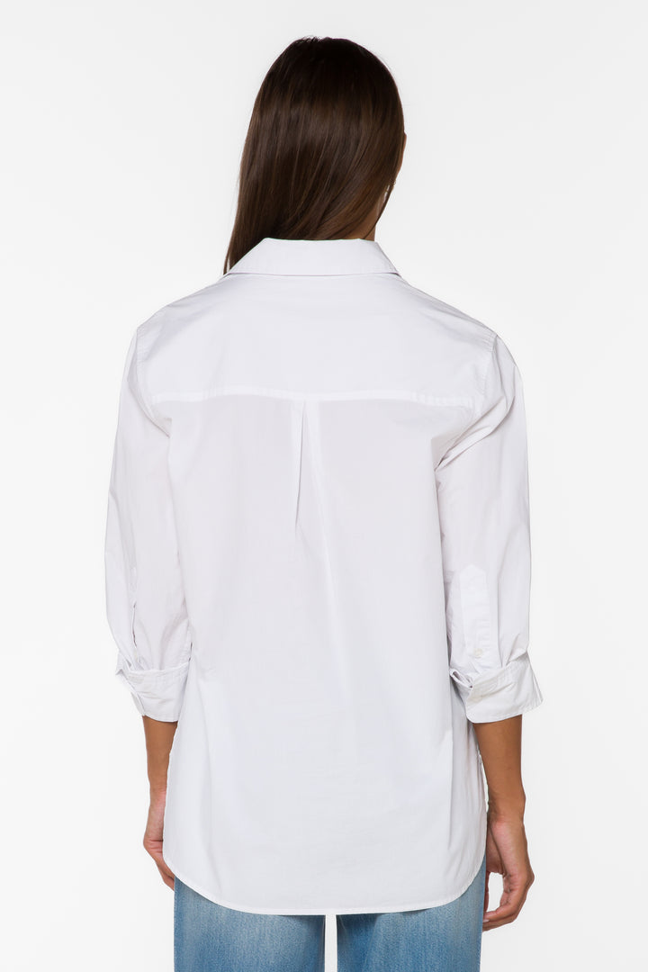 Suri Optic White Shirt - Tops - Velvet Heart Clothing
