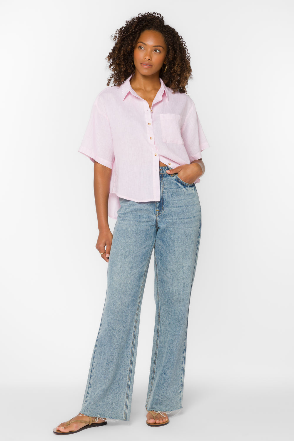 Suzanne Pink Shirt - Tops - Velvet Heart Clothing