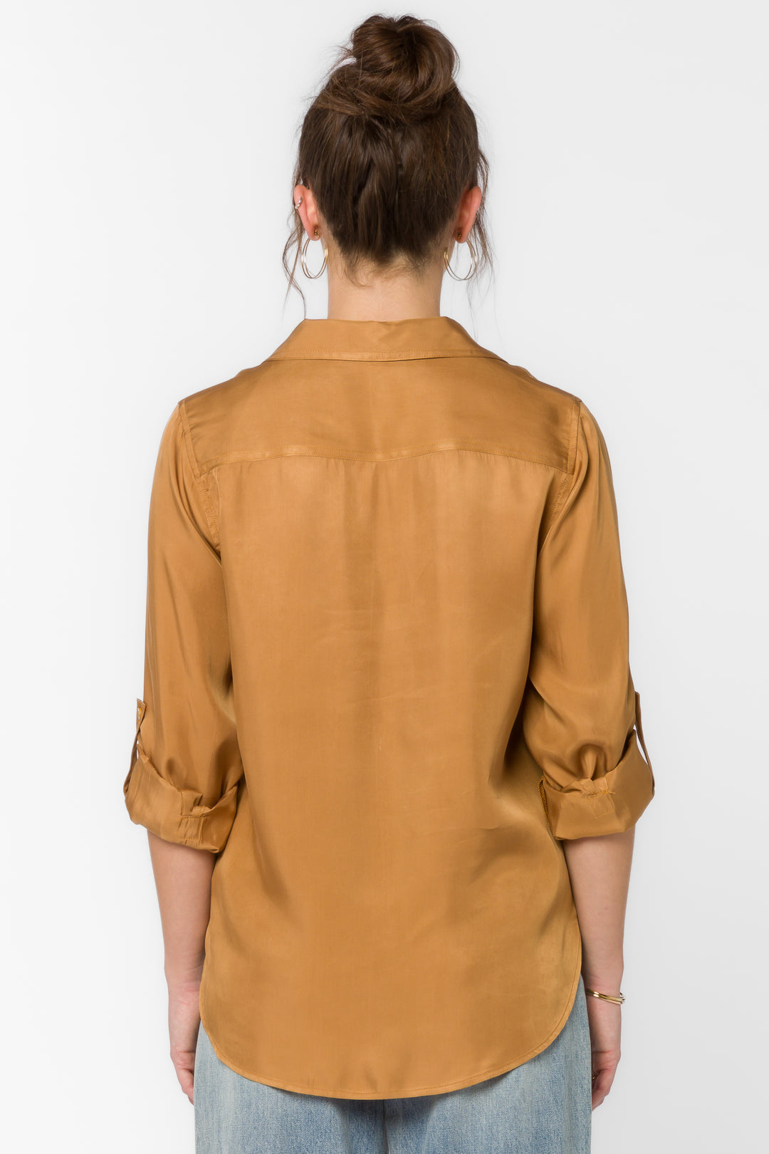 Talma Golden Brown Shirt - Tops - Velvet Heart Clothing