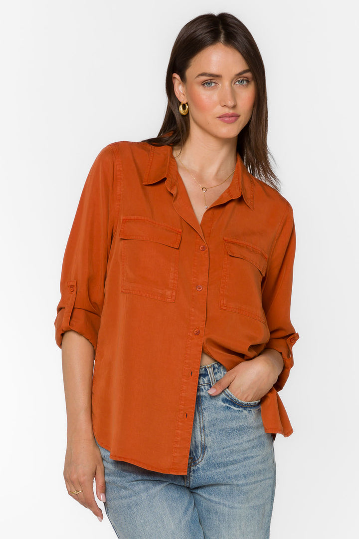 Talma Cinnamon Shirt - Tops - Velvet Heart Clothing