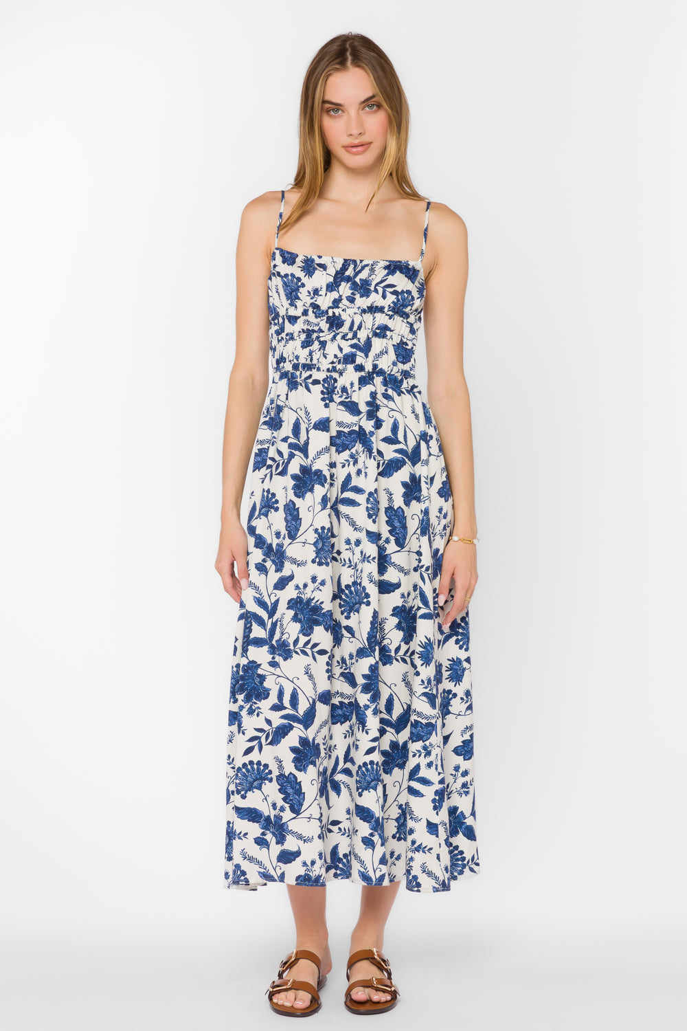 Tanella Blue Floral Dress - Dresses - Velvet Heart Clothing