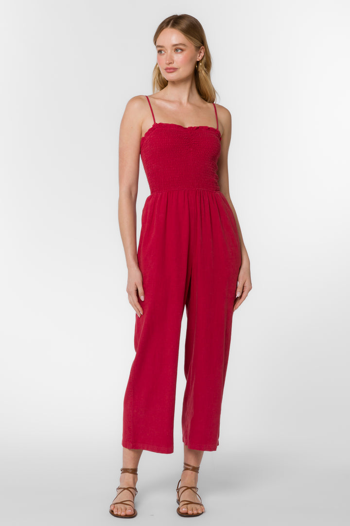 Tasha Red Jumpsuit - Jumpsuits & Rompers - Velvet Heart Clothing