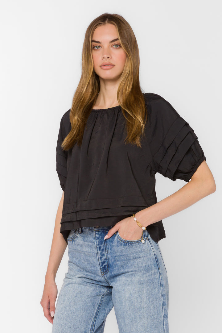 Tashia Black Top - Tops - Velvet Heart Clothing