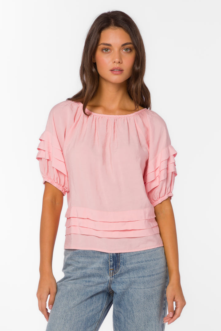 Tashia Coral Top - Tops - Velvet Heart Clothing
