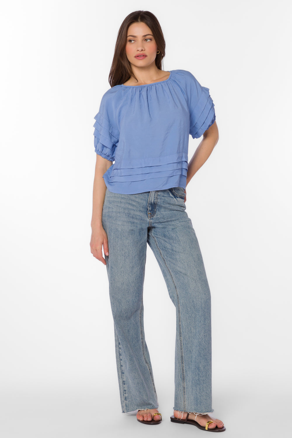 Tashia Peri Sky Top - Tops - Velvet Heart Clothing