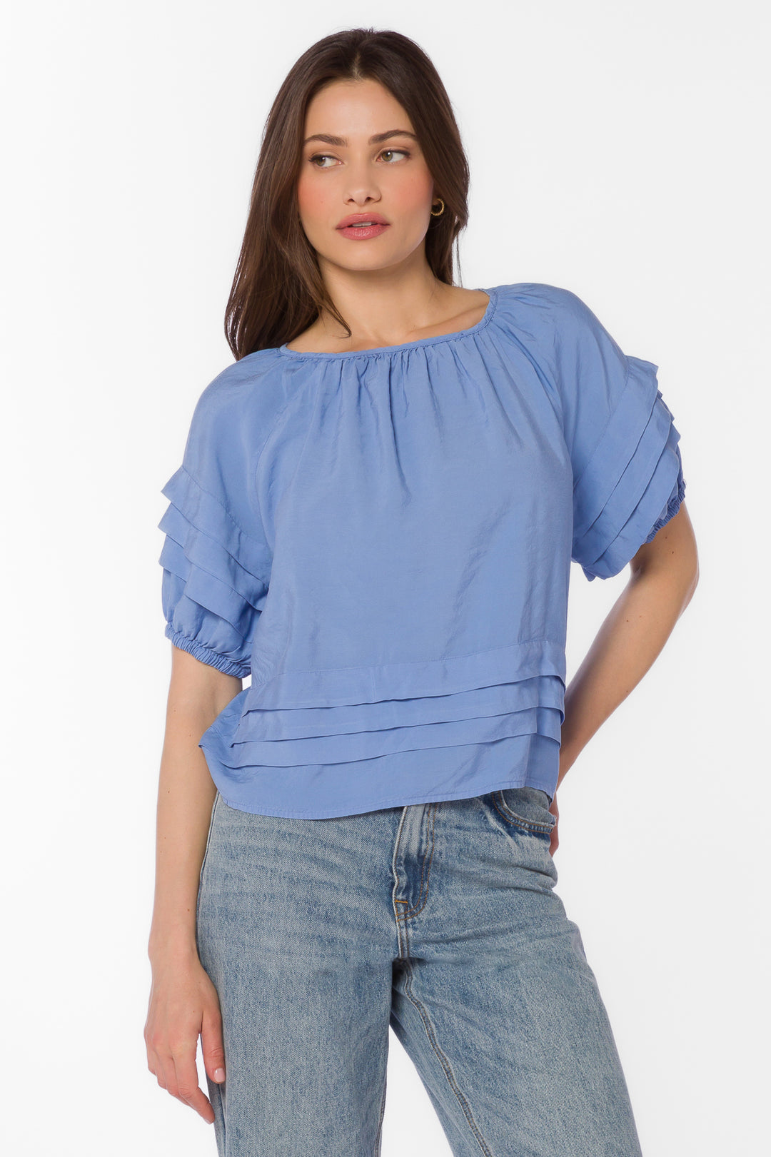 Tashia Peri Sky Top - Tops - Velvet Heart Clothing