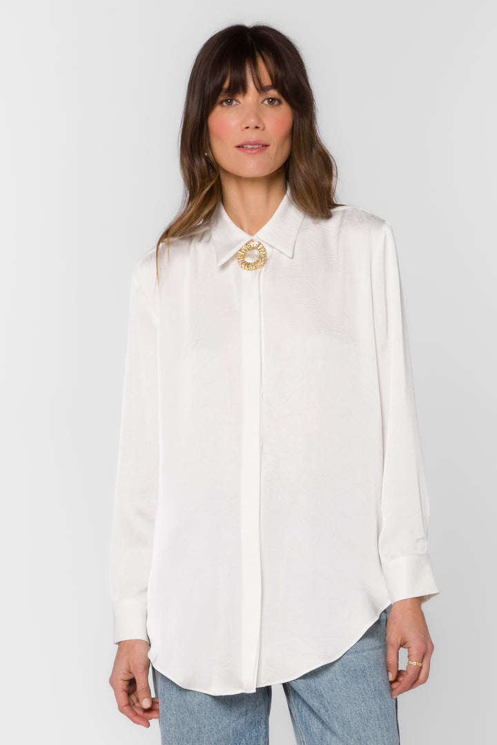 Tesla White Shirt - Tops - Velvet Heart Clothing