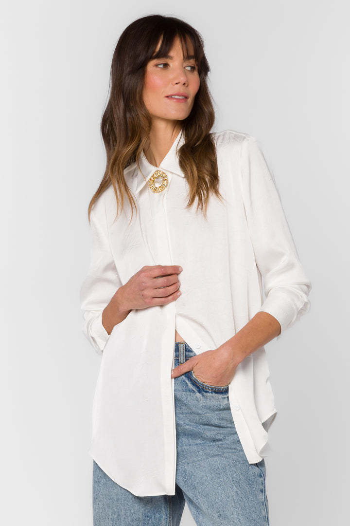 Tesla White Shirt - Tops - Velvet Heart Clothing