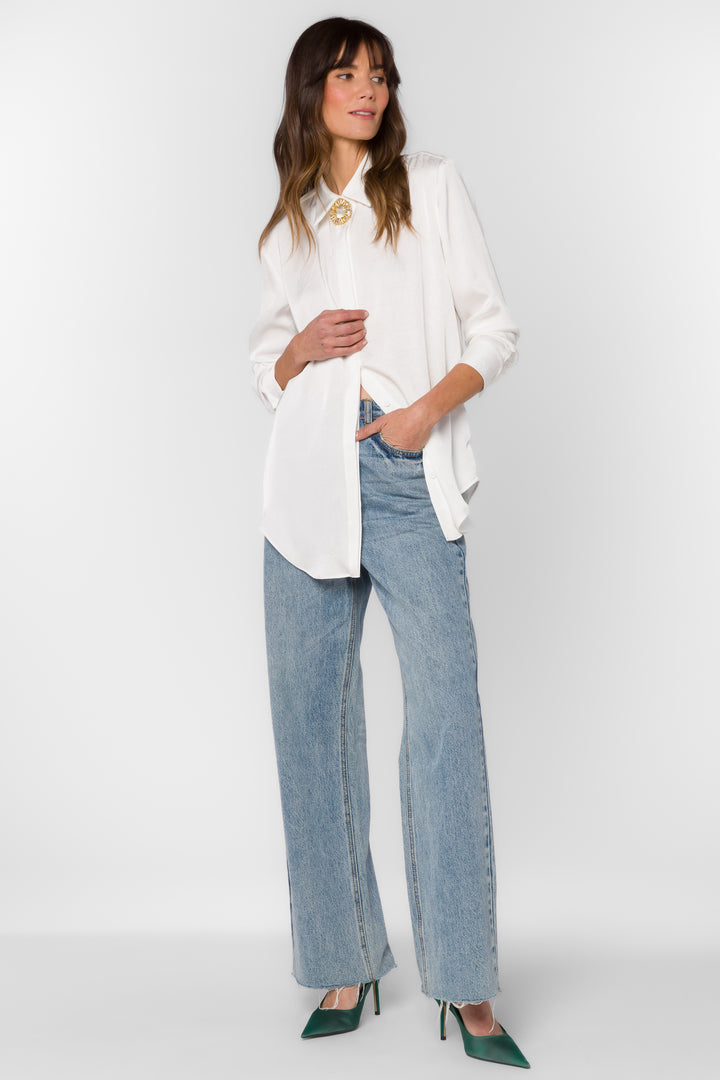 Tesla White Shirt - Tops - Velvet Heart Clothing