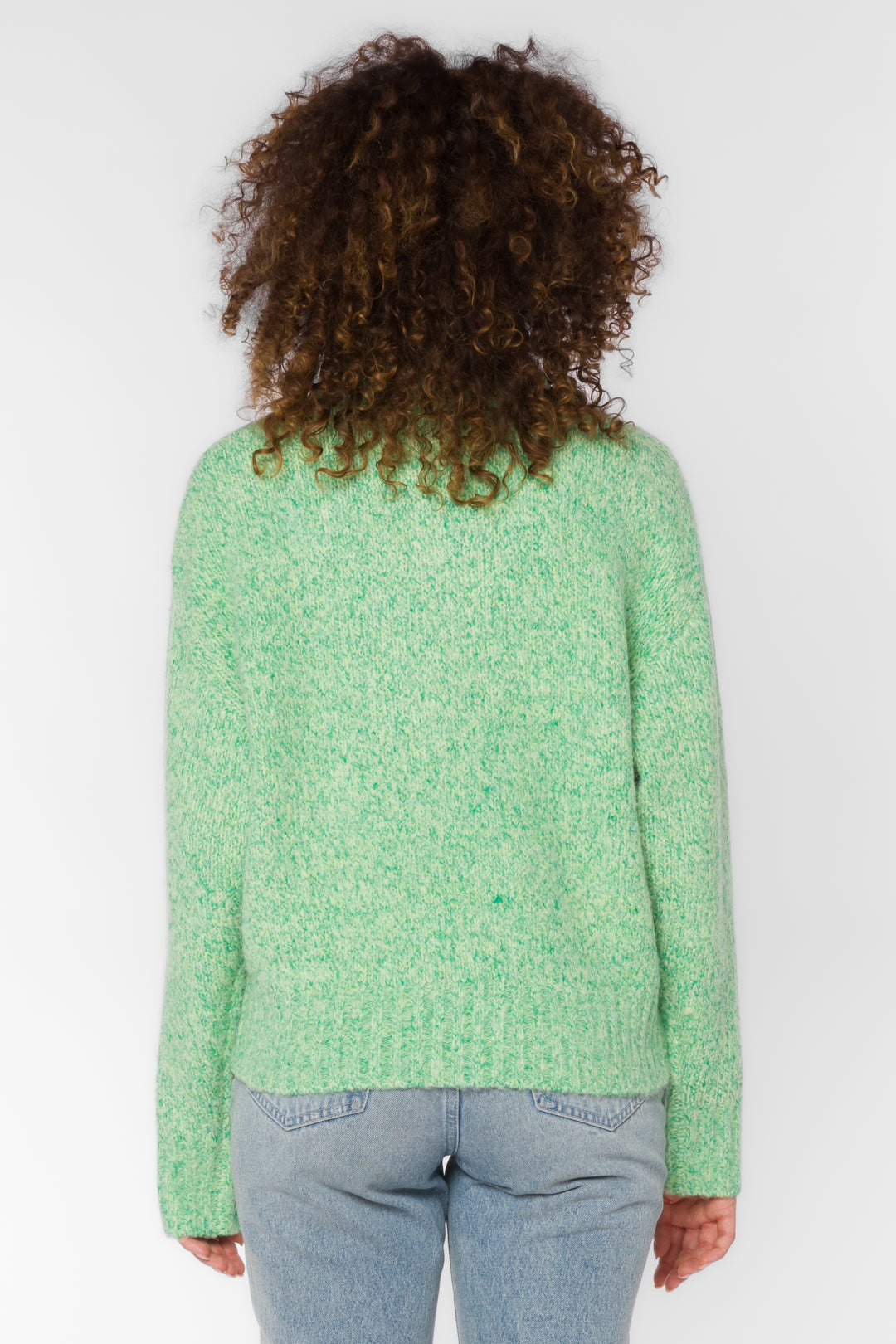 Tillie Marled Green Sweater - Sweaters - Velvet Heart Clothing