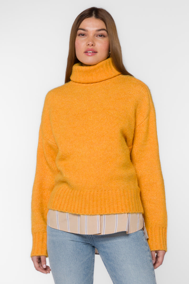 Tillie Marled Orange Sweater - Sweaters - Velvet Heart Clothing