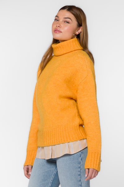 Tillie Marled Orange Sweater - Sweaters - Velvet Heart Clothing