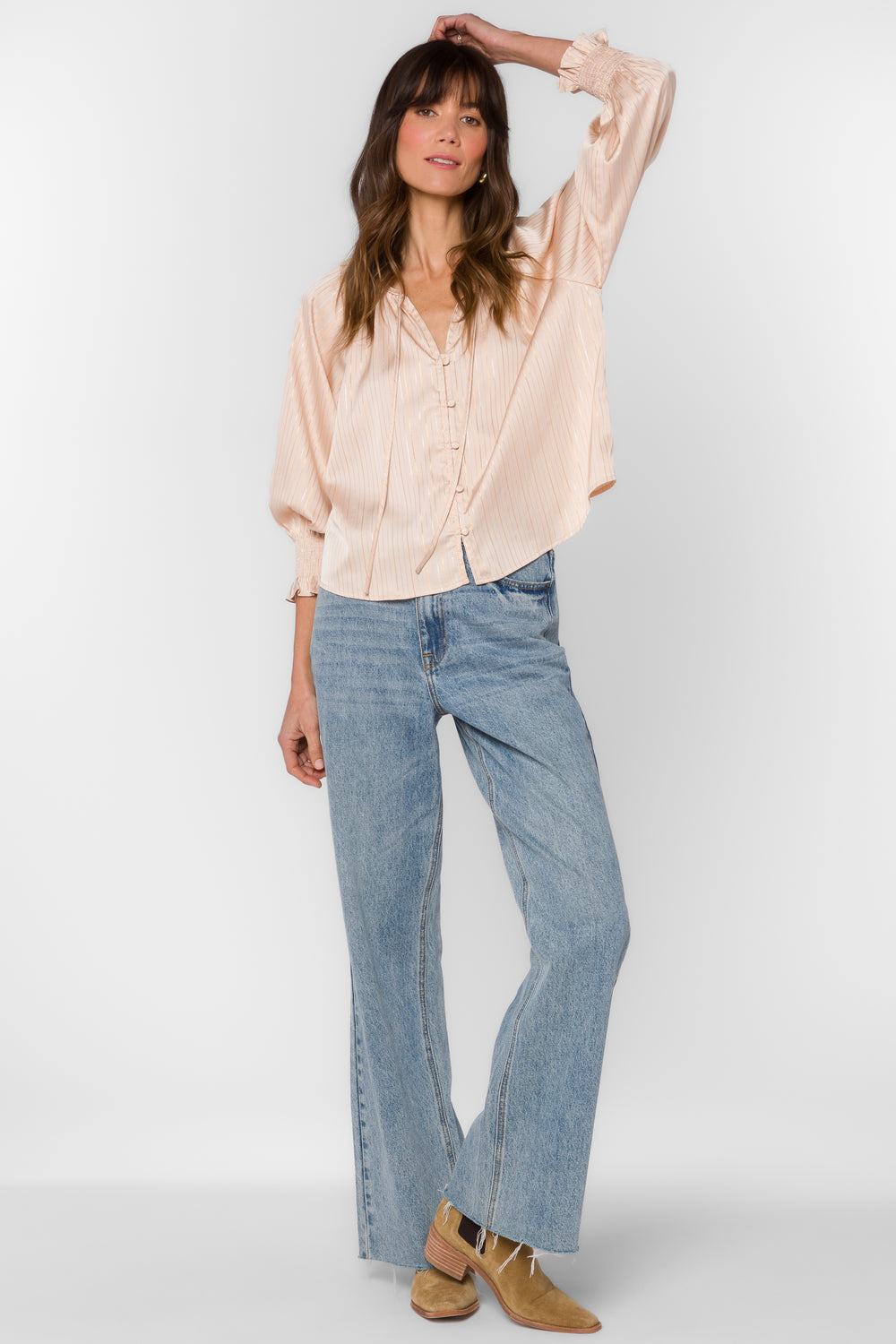 Tina Natural Top - Tops - Velvet Heart Clothing