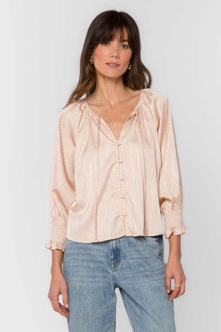 Tina Natural Top - Tops - Velvet Heart Clothing