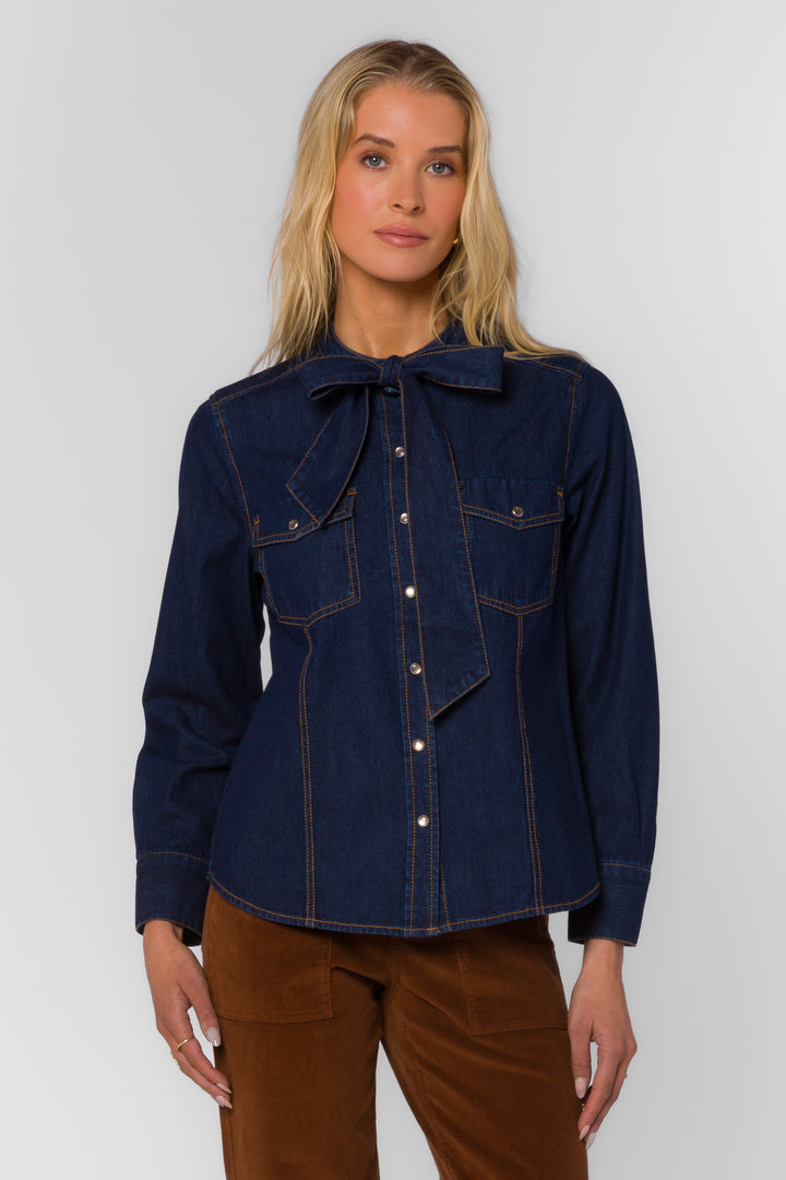 Trixie Raw Blue Shirt - Tops - Velvet Heart Clothing