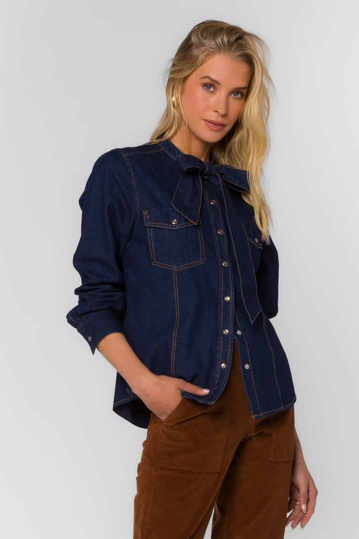 Trixie Raw Blue Shirt - Tops - Velvet Heart Clothing