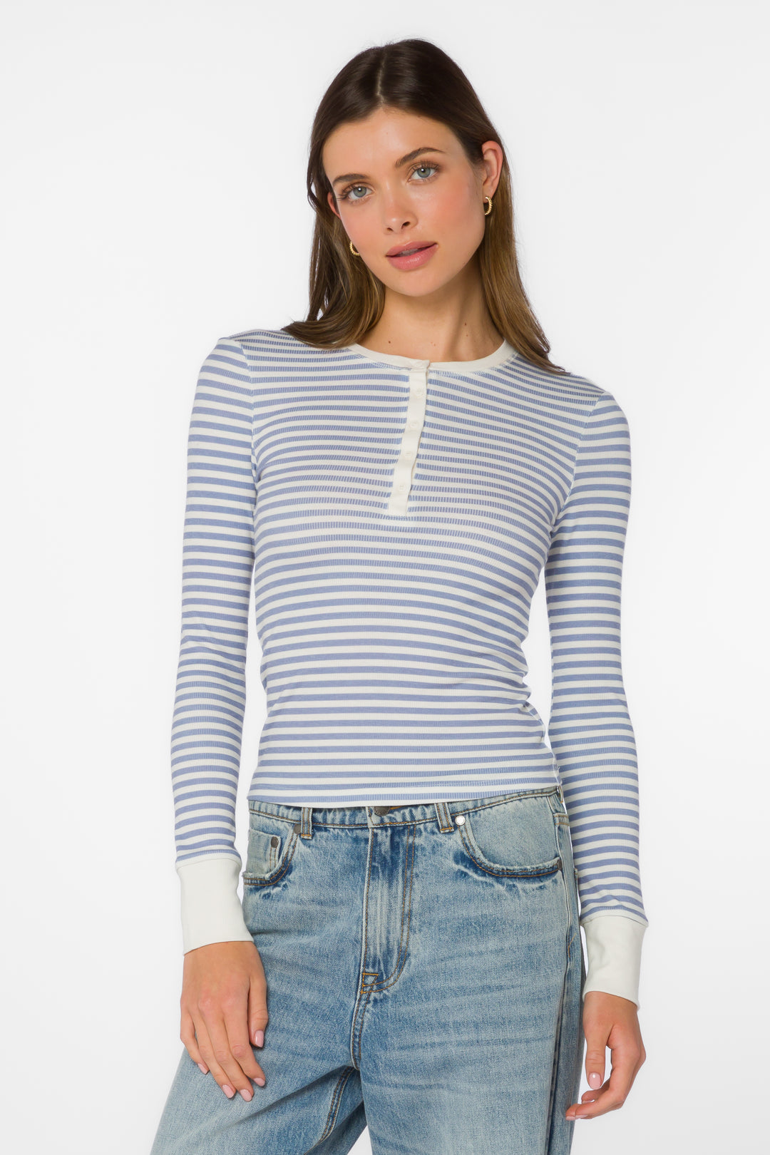 Tulsi Blue Stripe Tee
