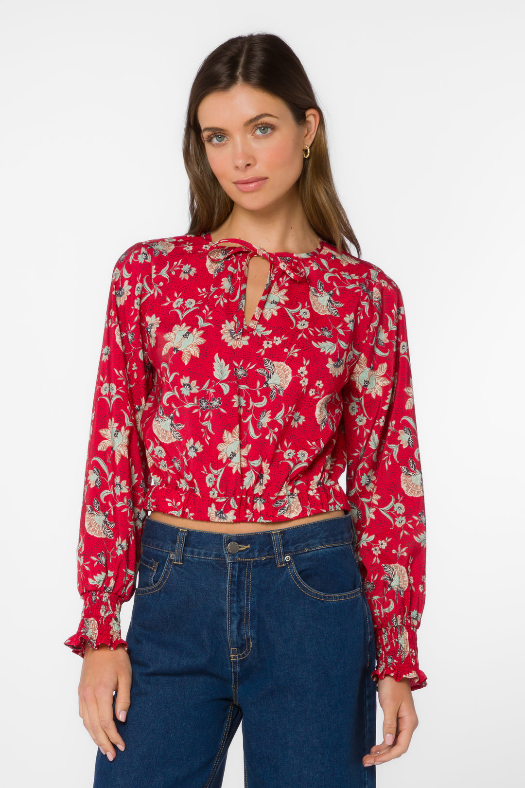 Vana Jacobean Floral Blouse