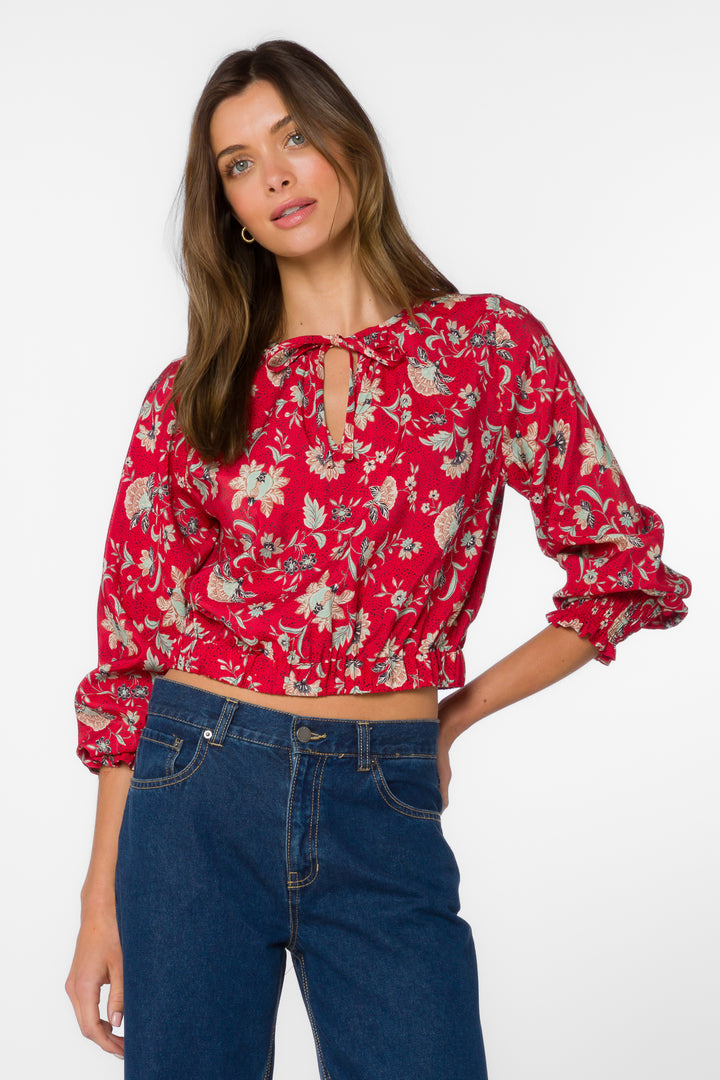 Vana Jacobean Floral Blouse