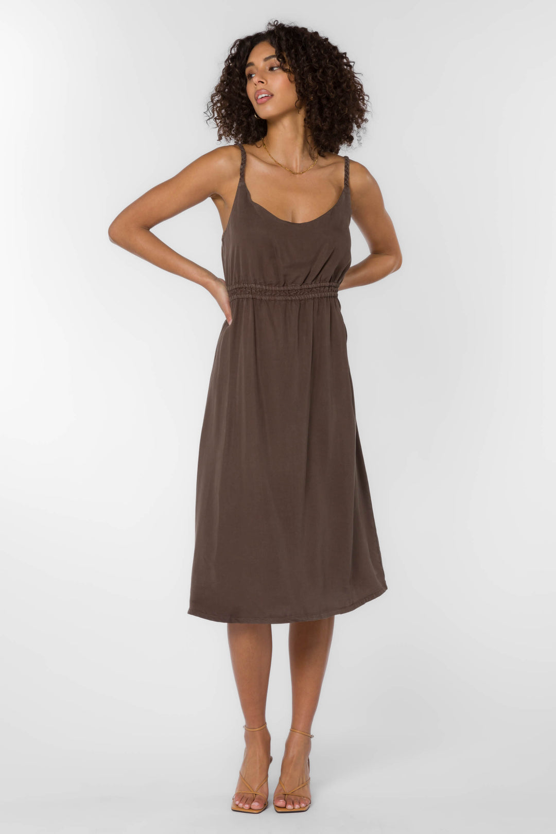 Vestie Brown Dress - Dresses - Velvet Heart Clothing