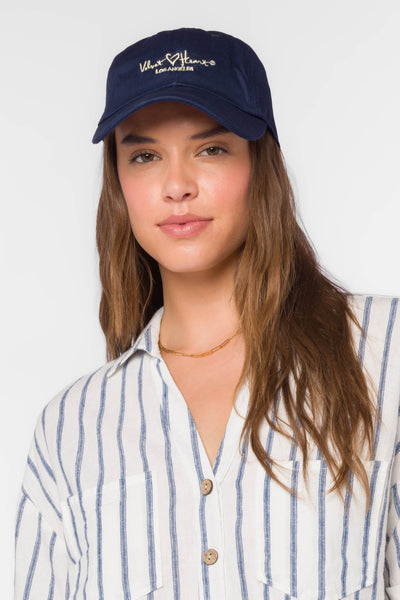 Navy Baseball Cap - Accessories - Velvet Heart Clothing
