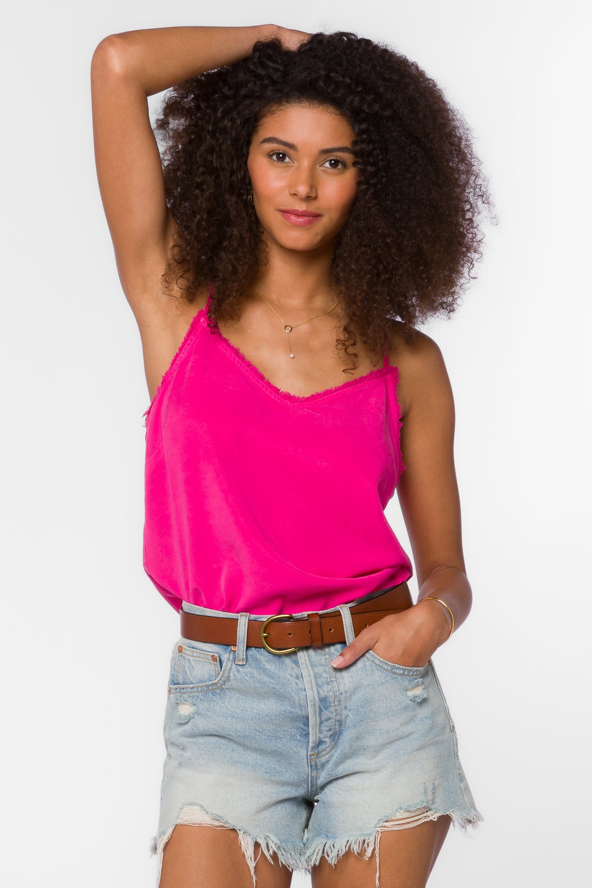 Victory Hot Pink Cami - Tops - Velvet Heart Clothing
