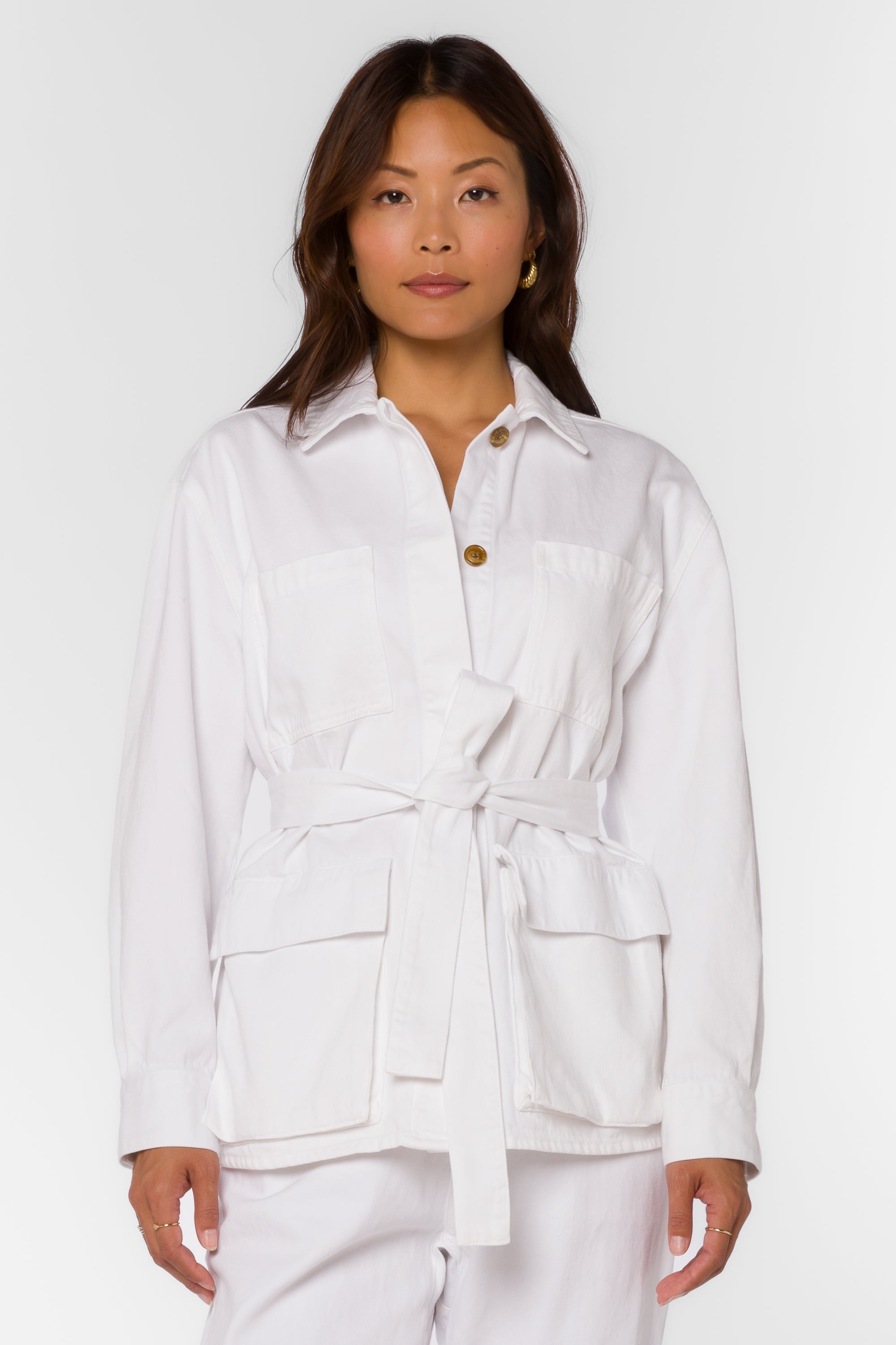 【新品未使用】メゾンドドルチェ　light jacket/white Vixen Optic White Jacket – Velvet Heart Clothing
