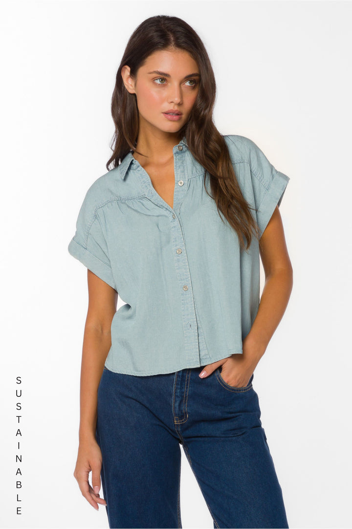 Xander Catalina Sky Shirt - Tops - Velvet Heart Clothing