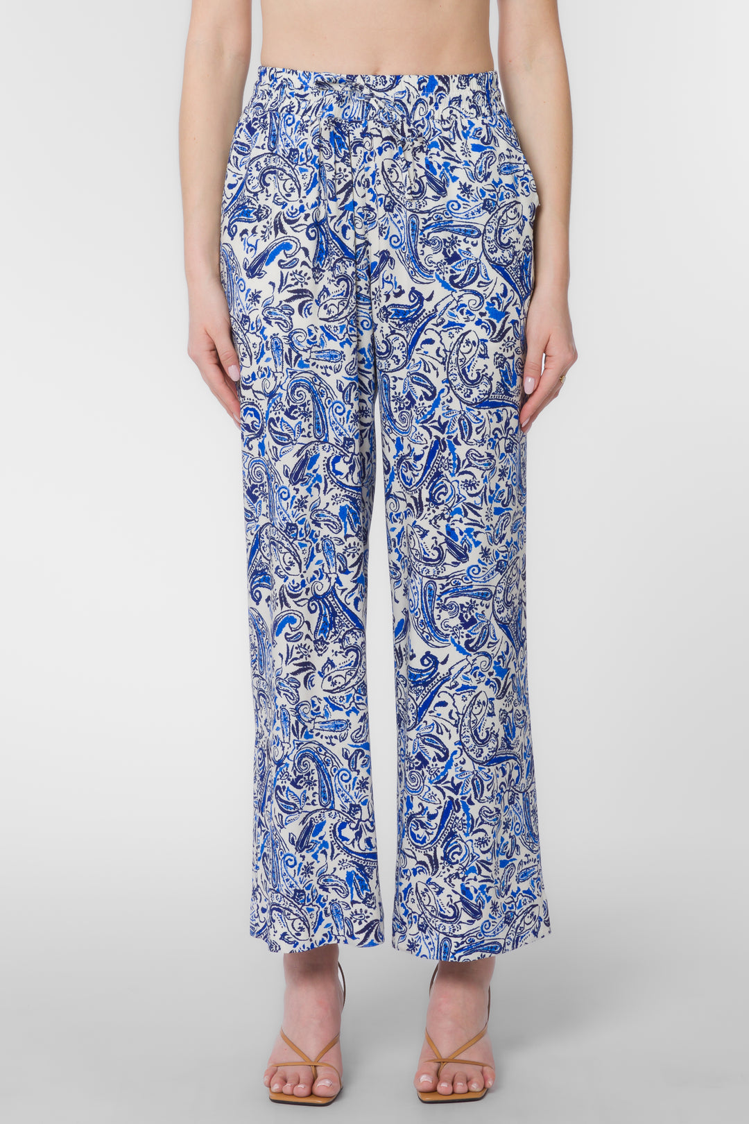 Wendy Blue Paisley Pants - Bottoms - Velvet Heart Clothing