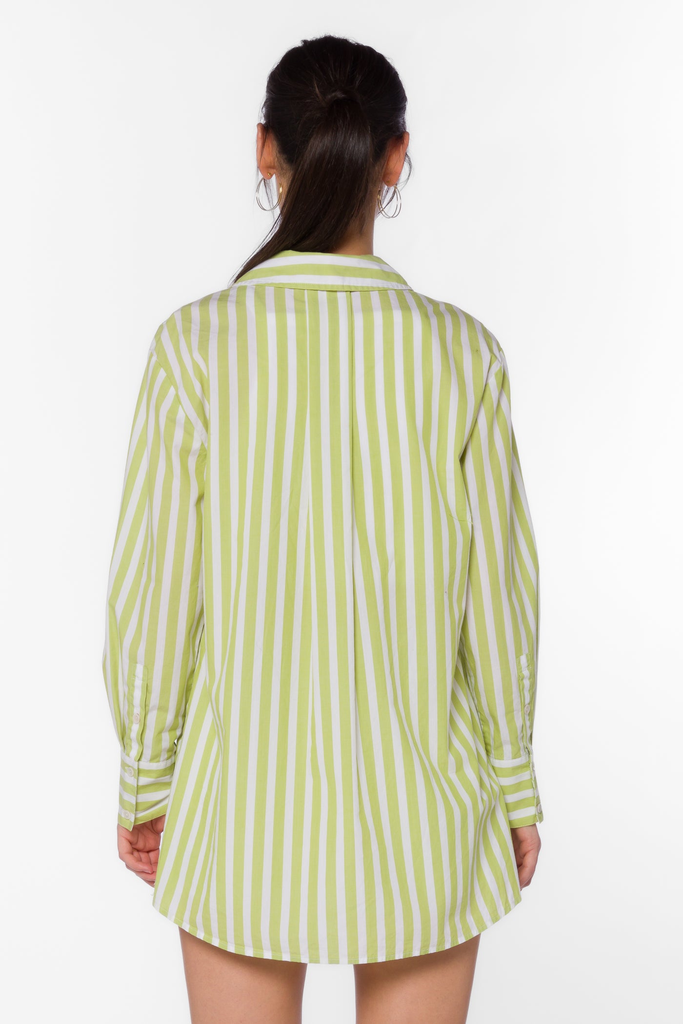 Westerly Citron White Stripe Shirt - Tops - Velvet Heart Clothing