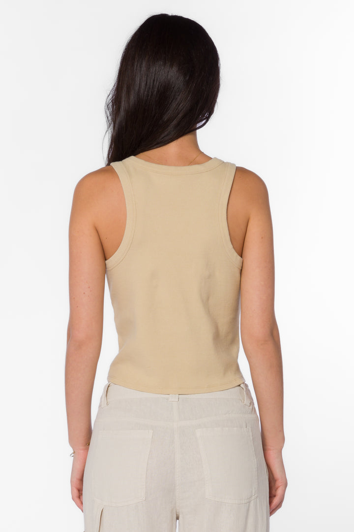 Weston Pale Khaki Top - Tops - Velvet Heart Clothing