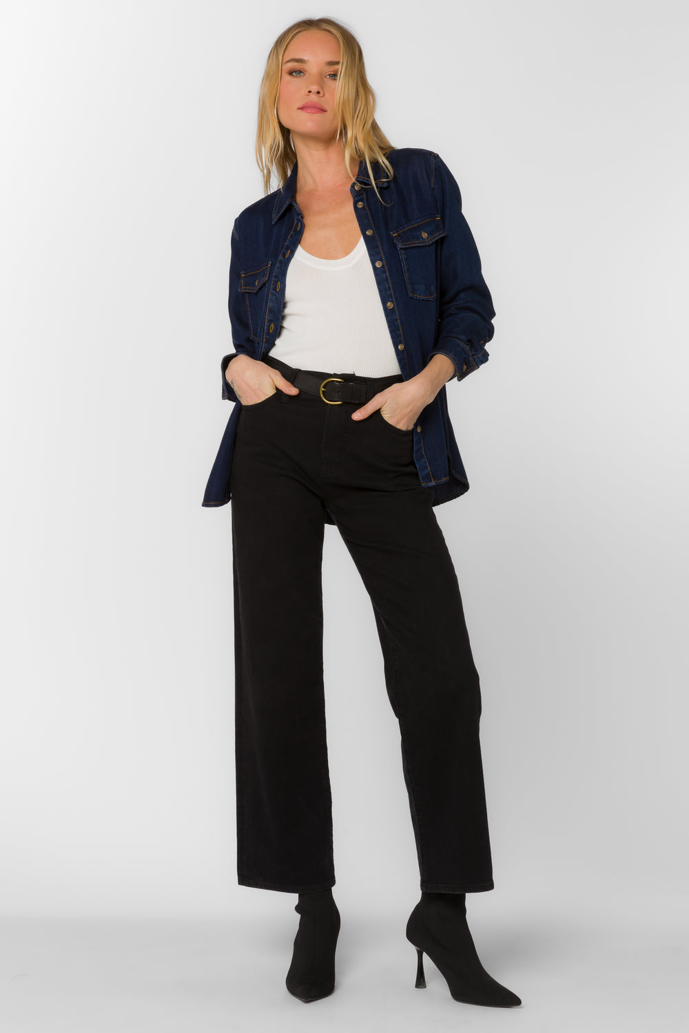 William Raw Blue Shirt - Tops - Velvet Heart Clothing