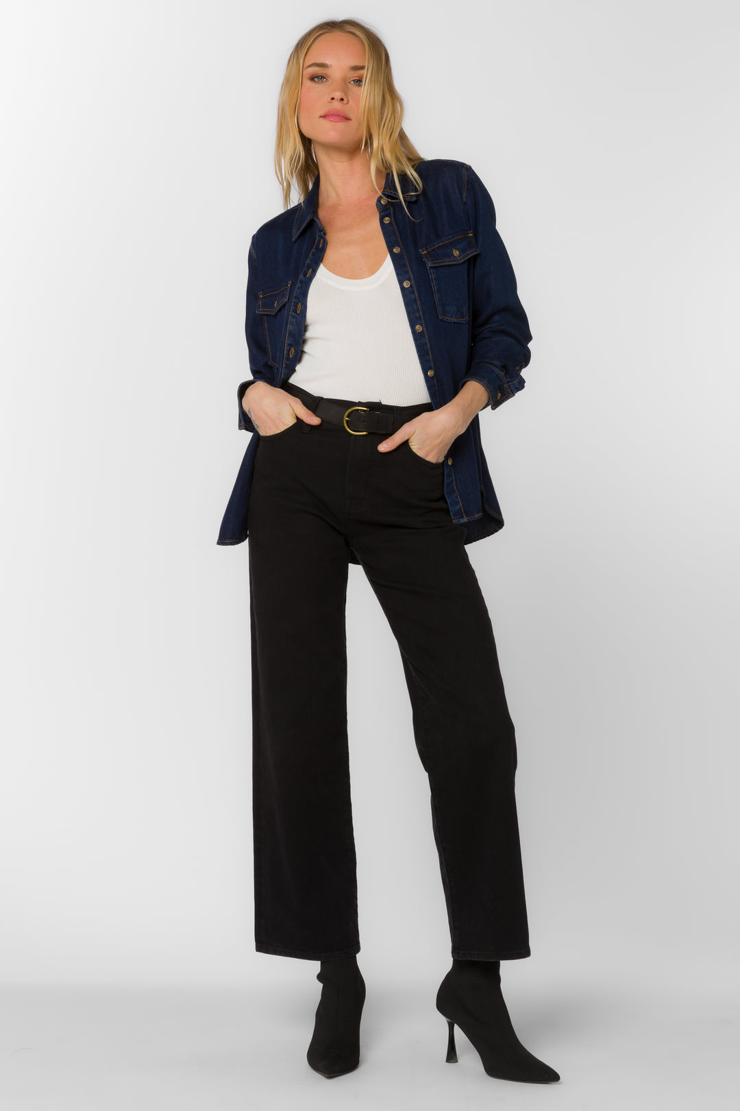 William Raw Blue Shirt - Tops - Velvet Heart Clothing