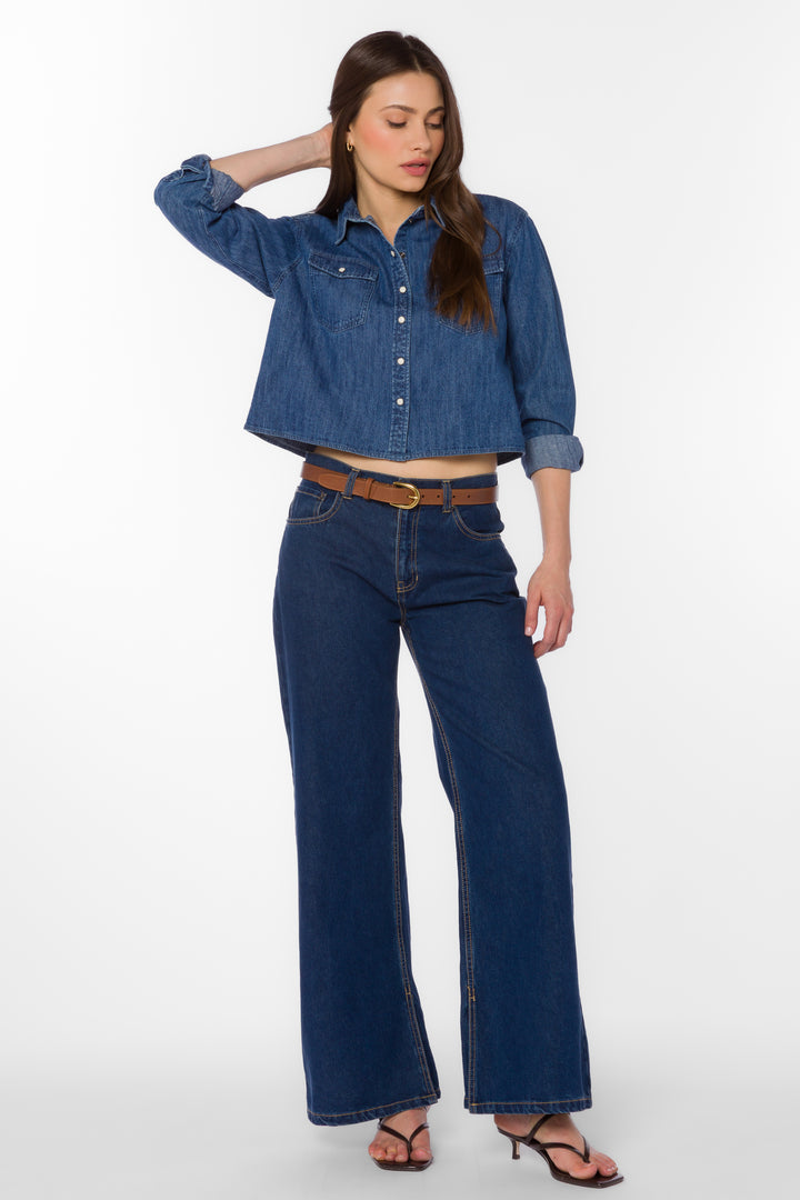 Wilson Calva Shirt - Tops - Velvet Heart Clothing