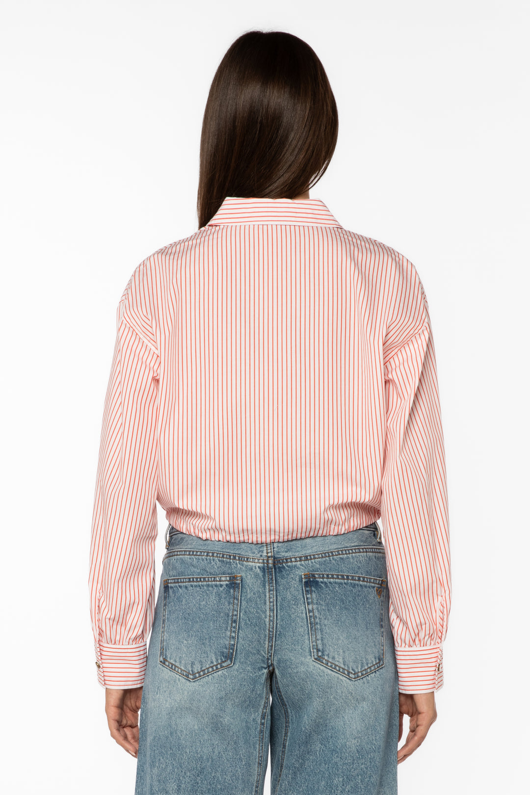 Wynonna Tomato Stripe Shirt - Tops - Velvet Heart Clothing