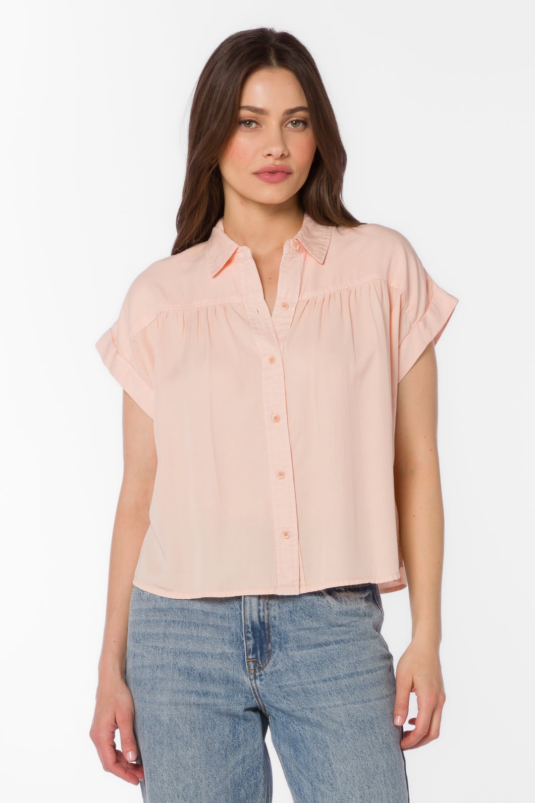 Xander Pink Sand Shirt - Tops - Velvet Heart Clothing