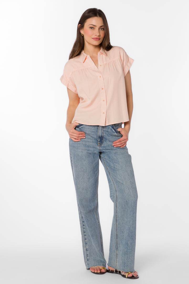 Xander Pink Sand Shirt - Tops - Velvet Heart Clothing