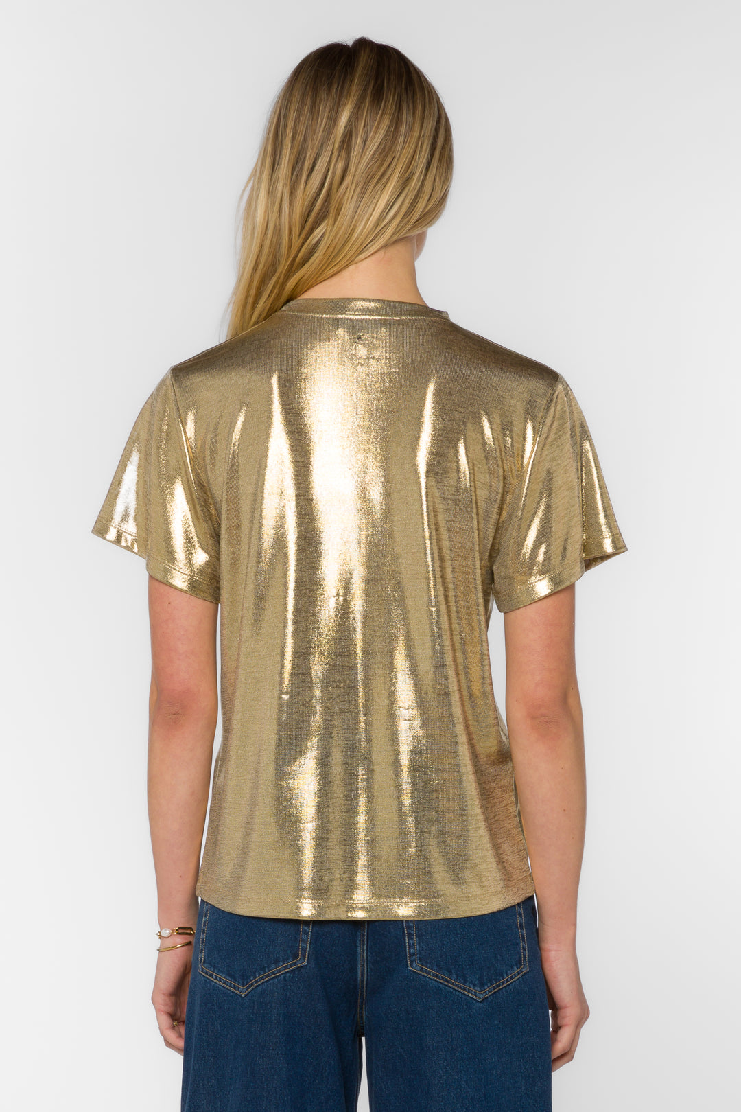 Zelda Gold Tee - Tops - Velvet Heart Clothing
