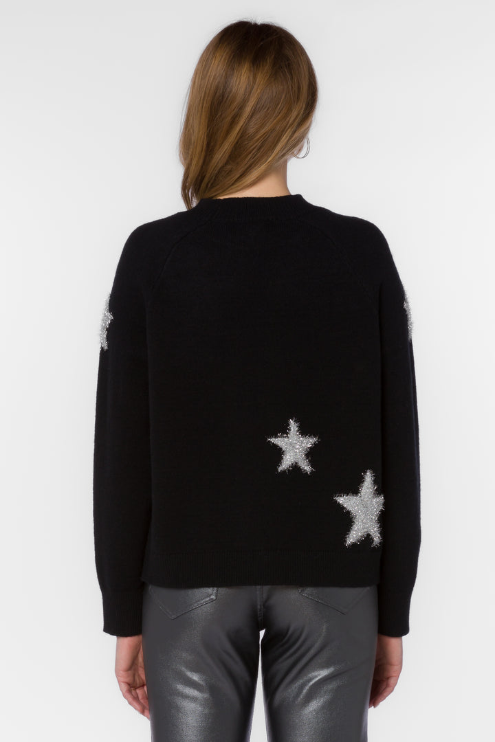 Zinnia Black Silver Star - Sweaters - Velvet Heart Clothing